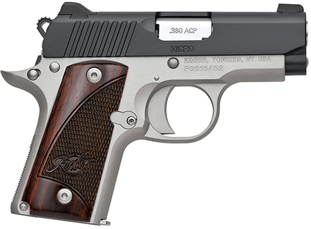 Kimber Micro 380 ACP Pistol Two-Tone 2.75" Barrel 7+1 Rounds Stainless Slide Rosewood Grip
