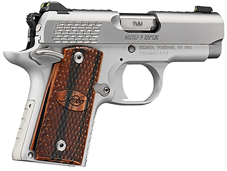 Kimber Micro 9 Stainless Raptor 9mm Pistol 3.15" Barrel 6+1 Capacity Zebrawood Grip