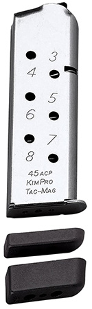 Kimber 1100721A Tac-Mag 45 ACP Semi-Automatic Pistol Magazine 8-Round Stainless Steel