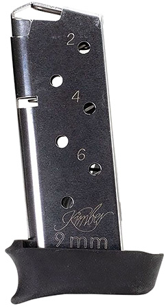 Kimber Micro 9 Pistol 9mm Stainless Steel Hogue Grip Extender 7-Round