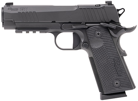 Sig Sauer 1911 XCarry .45 ACP Pistol, 4.25" Barrel, 8-Round Capacity, Black DLC Optic-Ready Stainless Steel Slide, Black G10 Grip