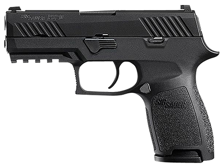 Sig Sauer P320 Compact 9mm Semi-Auto Pistol - MA Compliant 3.9" Barrel 10+1 Rounds Nitron Slide Stainless Steel Frame Picatinny Rail Polymer Grips