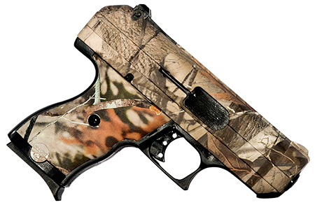 Hi-Point 9mm Pistol 916WC C9 Luger 8+1 3.5" Barrel Woodland Camo Hydro-Dipped Slide Frame Grip Serrated