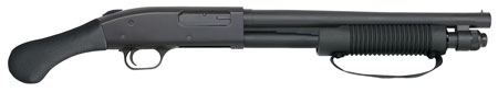 Mossberg 590 Shockwave 12 Gauge Pump-Action Shotgun 14.375" Heavy Barrel Blued Metal Dual Extractors Drilled & Tapped Receiver Corncob Forend Raptor Grip