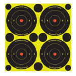 Birchwood Casey Shoot-N-C Reactive Target Paper Air/Rimfire Rifle Self-Adhesive Black/Yellow Chartreuse 12 Targets 2 23360
