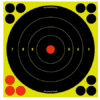 Birchwood Casey Shoot-N-C Reactive Self-Adhesive Paper Target for Muzzleloaders and Shotguns - 8" Bullseye 200+ Yards Black/Yellow 30 Pasters Included 2 23364 1