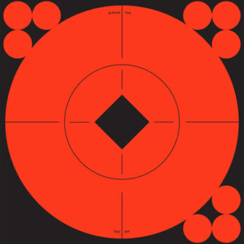 Birchwood Casey 33906 Target Spots  Self-Adhesive Paper Black/Orange 6" Bullseye Includes Pasters 10 Targets