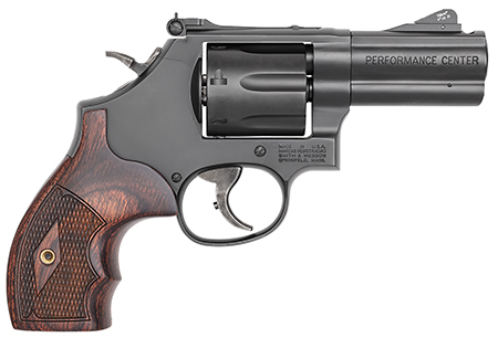 Smith & Wesson Model 586 Performance Center L-Comp .357 Mag 3" Ported Full Lug Barrel, 7-Round Cylinder, Blued Carbon Steel L-Frame, Checkered Altamont Rosewood Grip, Titanium Front Night Sight