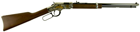 Henry Golden Boy 2nd Amendment Tribute 22LR/22S/L Rifle 20" Nickel Plated American Walnut Right Hand