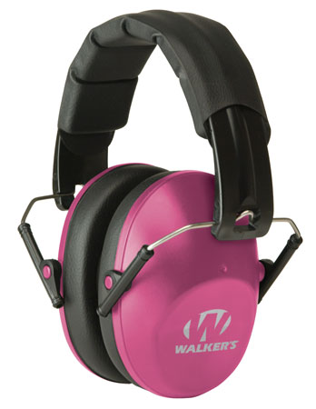Walkers Pro Low Profile 22dB Over the Head Passive Earmuffs Pink/Black Polymer