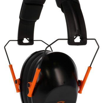 Walker's Pro Low Profile Passive Earmuffs 22 dB Noise Reduction Over-the-Head Black/Orange