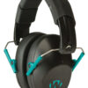Walker's Pro Low Profile Passive 22dB Over-the-Head Earmuff Black/Teal Polymer 1 24932