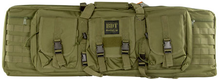 Bulldog BDT4037G BDT Tactical Single Green Nylon, 3 Accessory Pockets, Deluxe Padded Backstraps, Lockable Zippers & Padded
