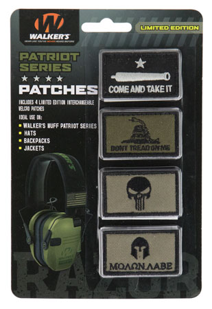 Walker's Patriot Electronic Ear Muffs Patch Kit "Come & Take It" Velcro