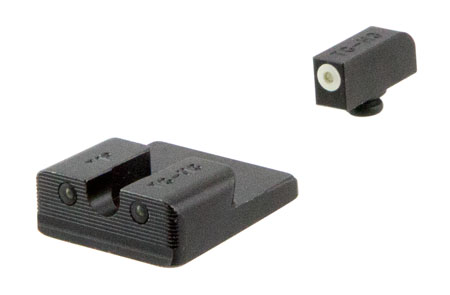 TruGlo TG231T2W Tritium Pro Sights for Pistols - Black/Green Tritium Front Green Tritium Rear