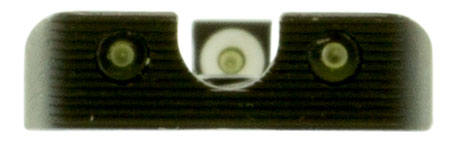 TruGlo Tritium Pro Sight Set Black with Green Tritium White Outline Front and Green Tritium Rear Sight