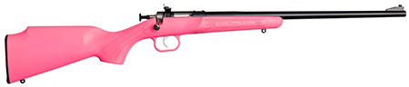 Crickett 22 LR Youth Rifle 16.12" Barrel Pink Stock Adjustable Peep Sights