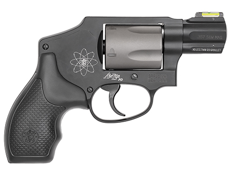 Smith & Wesson Model 340 Personal Defense .357 Mag/.38 Special +P 1.88" Black Stainless Steel Barrel, 5-Round Titanium Cylinder, Black Scandium Alloy J-Frame, HiViz Fiber Optic Green Front Sight