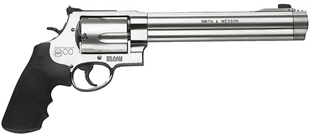 Smith & Wesson Model 500 .500 S&W Mag 8.38" 5-Round Revolver, Satin Stainless Steel X-Frame, Fixed Compensator, Internal Lock