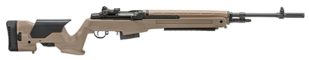 Springfield Armory M1A Loaded Precision .308 Win, 22" National Match Carbon Steel Barrel, Black Parkerized Receiver, Flat Dark Earth Archangel Precision Stock with Adjustable Length of Pull and Comb, Right Hand, 10+1 Capacity