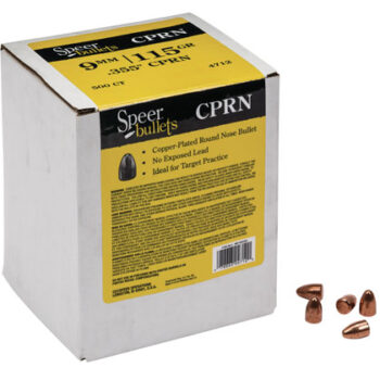 Speer 4712 Handgun  9mm 115gr Round Nose 500 Per Box/3 Case