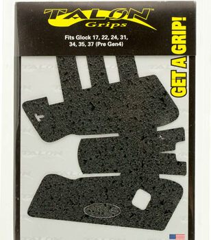 Talon Grips Adhesive Grip for Glock Gen 3 17/22/24/31/34/35/37 Black Textured Rubber 103R