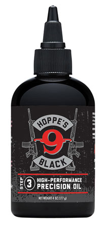 Hoppe's HBL4 Black Precision Gun Oil 4 oz Squeeze Bottle - Lubricates Prevents Rust & Corrosion