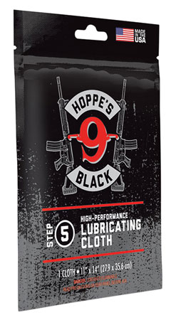 Hoppe's Black Gun Oil Treated Cleaning Lube Cloth 11x14 Inches Resealable Bag
