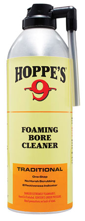 Hoppe's No. 9 Bore Foam Cleaner - Removes Copper & Powder Residue 12 oz Spray