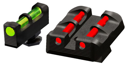 HiViz GLT178 Glock Fiber Optic Target Sight Set - Green Front Red Rear