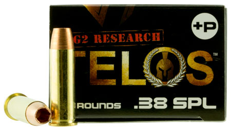 Smith & Wesson G2 Research Telos .38 Special +P 105gr Fracturing Copper Hollow Point Ammo 20 Rounds