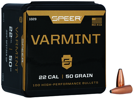 Speer Varmint .22 Cal 50gr Jacketed Soft Point 100/Box 5/Case 2 Speer Varmint .22 Cal 50gr Jacketed Soft Point 100/Box 5/Case