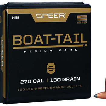 Speer 270 Winchester 130gr Spitzer Boat-Tail Soft Point Rifle Ammunition 100 Rounds