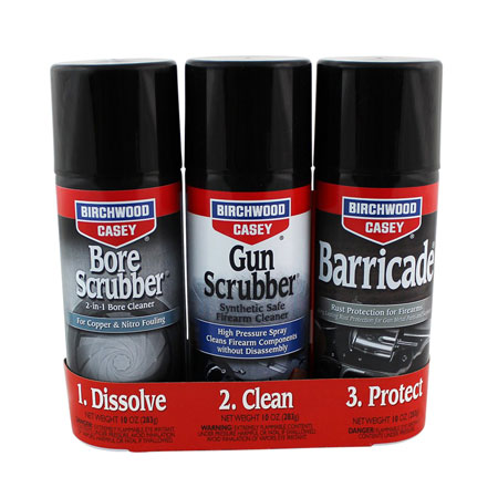 Birchwood Casey Aerosol Gun Cleaner Value Pack - 3 x 10 oz Cans - 1-2-3 Formula