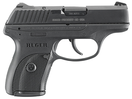 Ruger LC380 .380 ACP, CA Compliant, 7+1, 3.12" Black Steel Barrel, Black Oxide Slide, Polymer Frame & Grip, Right Hand
