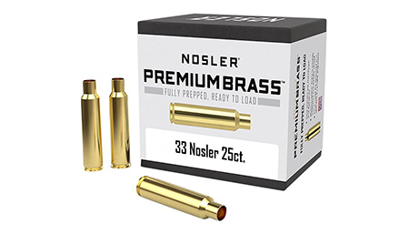Nosler 10222 Premium Brass Unprimed Cases 33Nosler Rifle Brass 25/Box