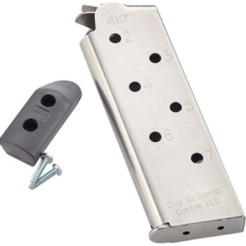 Smith & Wesson 1911 Officer Model 45 ACP 7-Round Stainless/Black Magazine