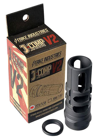 Strike Industries JCOMP2223 JComp Gen 2 Black Steel w/ 1/2"-28 tpi Threads 2.55" OAL 0.26" Diameter 0.87" Diameter 5.56x45mm NATO Fits AR-Platform