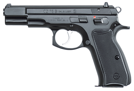 CZ 75 B Semi-Auto Pistol 9mm 4.6" Barrel Black Steel Slide Polymer Frame Serrated Sights