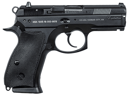 CZ P-01 9mm Compact Semi-Auto Pistol 10+1 Rounds 3.75" Barrel Black Polycoat Frame Serrated Slide