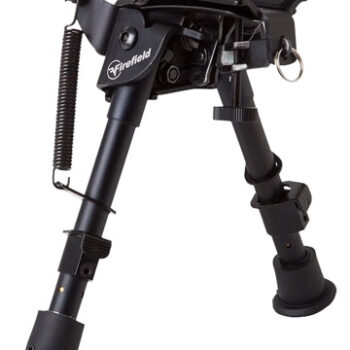 Firefield FF34023 Compact  Bipod 6-9" Black Aluminum Swivel Stud Attachment or Picatinny Rail (Adapter Included)