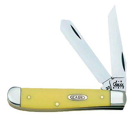 Case 00029 Trapper Mini 2.70"/2.75" Folding Clip Point/Spey Plain Tumble Polish Chrome Vanadium Steel Blade/Smooth Yellow Synthetic Handle 3 Case 00029 Trapper Mini 2.70"/2.75" Folding Clip Point/Spey Plain Tumble Polish Chrome Vanadium Steel Blade/Smooth Yellow Synthetic Handle