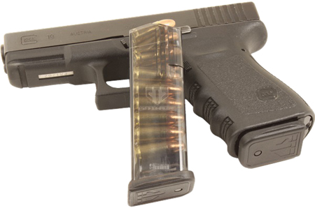 Glock 19/26 Gen1-5 9mm 15-Round Clear Polymer Pistol Magazine