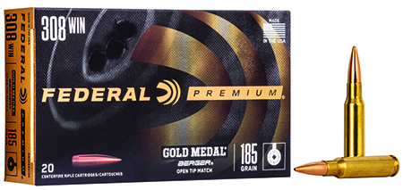 Federal Premium Gold Medal .308 Winchester 185gr Berger Juggernaut OTM Rifle Ammunition