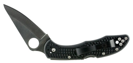 Spyderco C11PBK Delica 4  2.88" Folding Drop Point Plain VG-10 SS Blade/Black  Textured FRN Handle Includes Pocket Clip