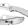 Spyderco C11P Delica 4 2.95" Folding Drop Point Plain VG-10 SS Blade/ Stainless Steel Handle Includes Pocket Clip 2 32278