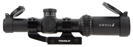 TruGlo Omnia 1-4x24mm 30mm Tube Illuminated Rifle Scope with APTR Reticle Anodized Black