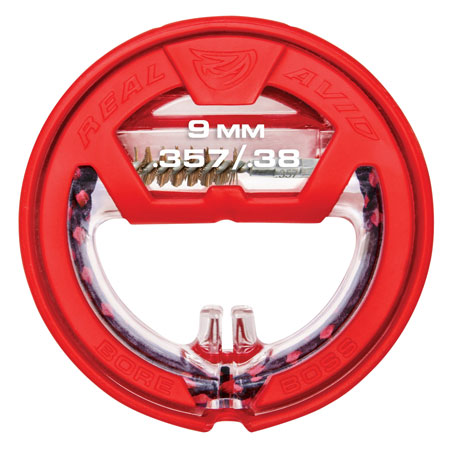 Bore Boss 9mm .357 Mag .38 Polycarbonate Handgun Cleaning Tool 12" Bronze Bristles by Real Avid