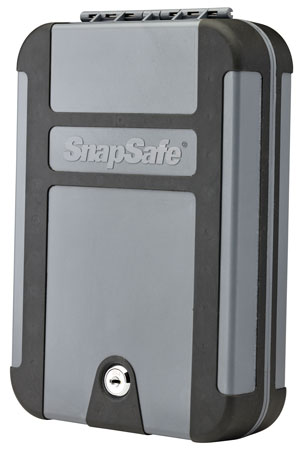 SnapSafe TrekLite XL Handgun Safe Portable Key Entry Polycarbonate Gray
