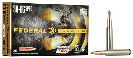 Federal Premium .30-06 Springfield 165 gr Barnes TSX 20 Rounds Per Box